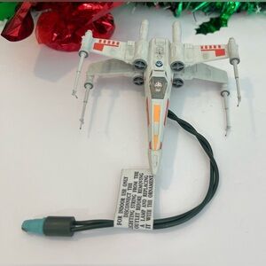 Vintage 1998 Star Wars X-Wing Fighter Toy Ornament-Lights Up!